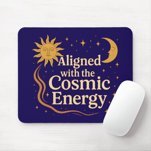 Aligned with the Cosmic Energy Boho Celestial Mouse Mat (With Mouse)