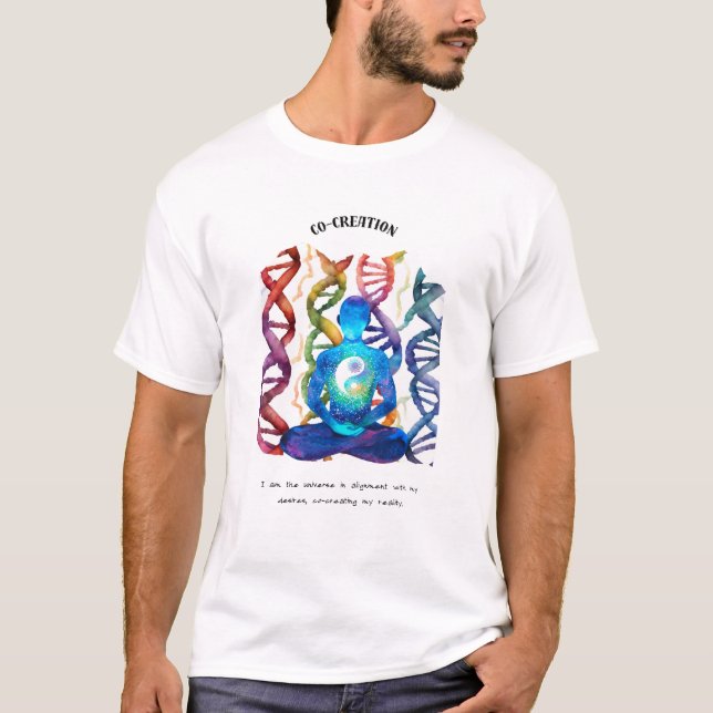 Aligned with the Universe: Co-Creating My Reality T-Shirt (Front)