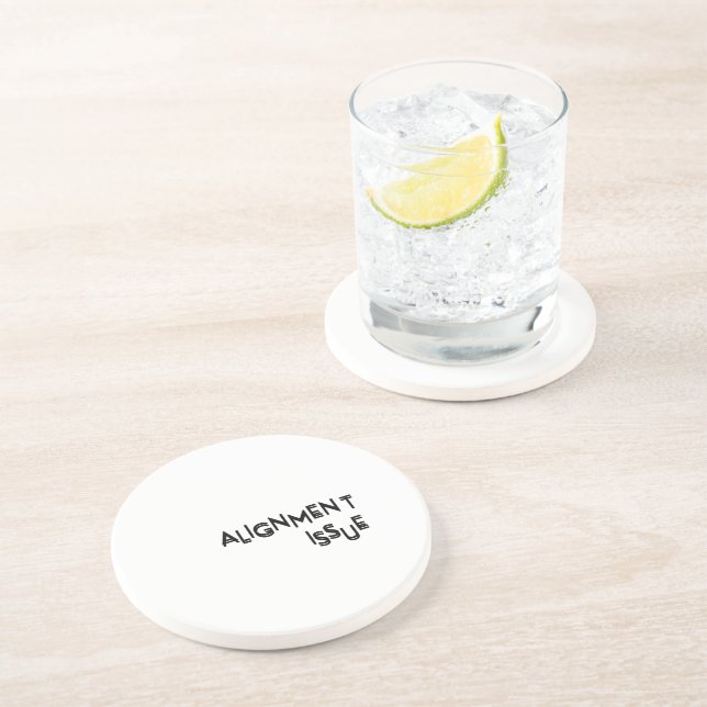 Alignment Issue Absorbent Natural Sandstone  Coaster (Side)