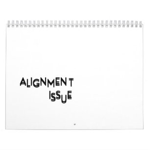 Alignment Issue Minimalist Oversized Yearly Calendar
