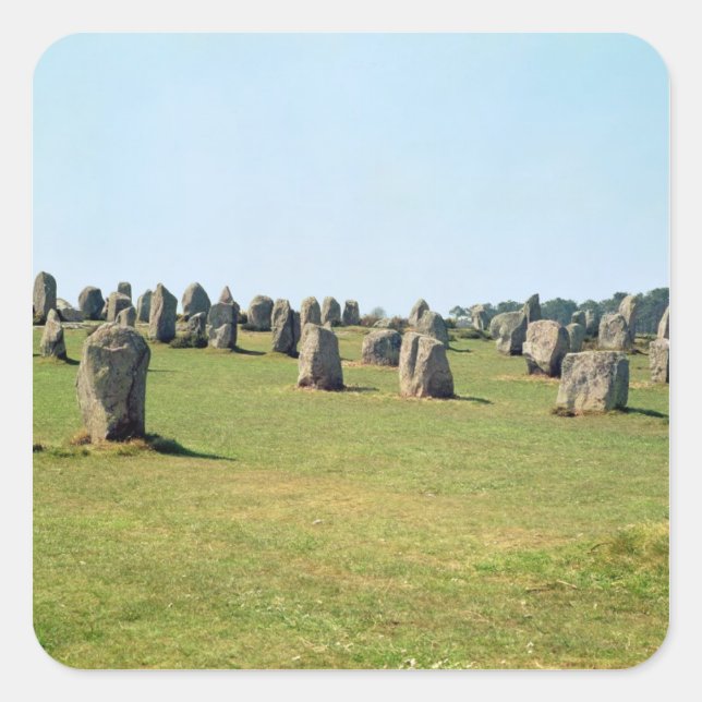 Alignment of standing stones, Megalithic Square Sticker (Front)