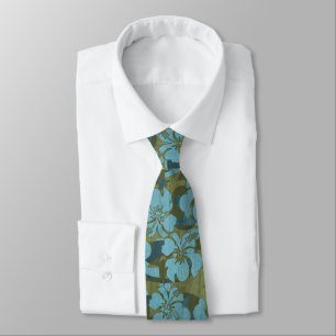 Ali'i Refuge Tiki Hibiscus Necktie