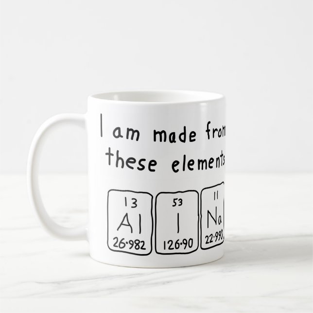 Alina periodic table name mug (Left)
