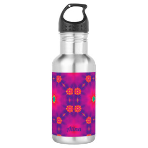 ALINA ~ Pink Blue Purple Green  532 Ml Water Bottle
