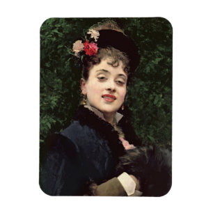 Aline Masson, the Artist's Model (oil on panel) Magnet
