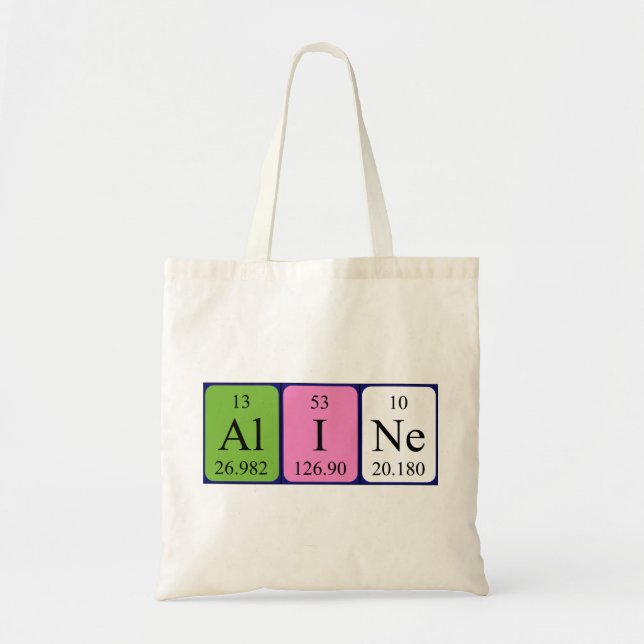 Aline periodic table name tote bag (Front)