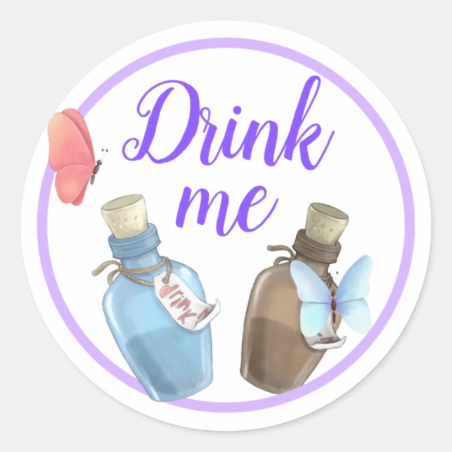 Alisa in Onederland  Classic Round Sticker (Front)