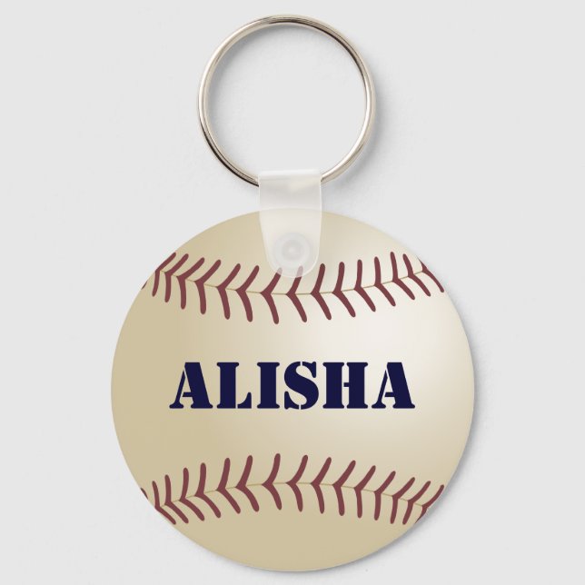 Alisha Baseball Keychain (Front)