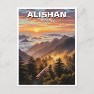 Alishan Taiwan Travel Postcard