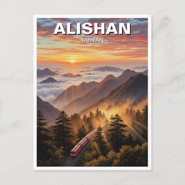 Alishan Taiwan Travel Postcard (Front)