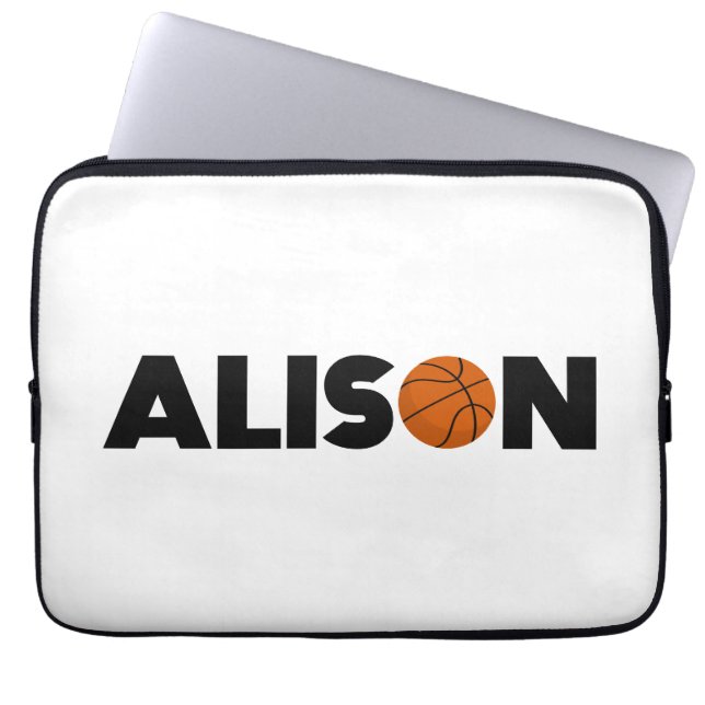 Alison Basketball Laptop Sleeve (Front)