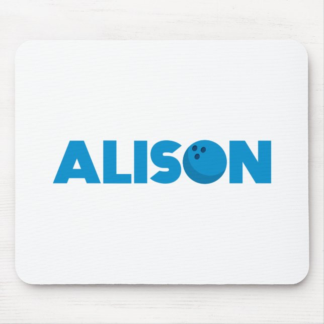 Alison bowling mouse mat (Front)
