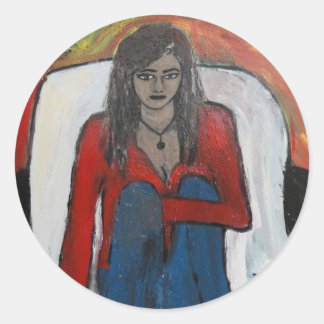 Alison Classic Round Sticker