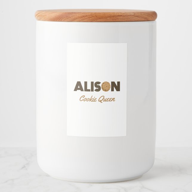 Alison cookie queen food label (Front)