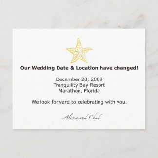 Alison- Date Change Announcement Postcard