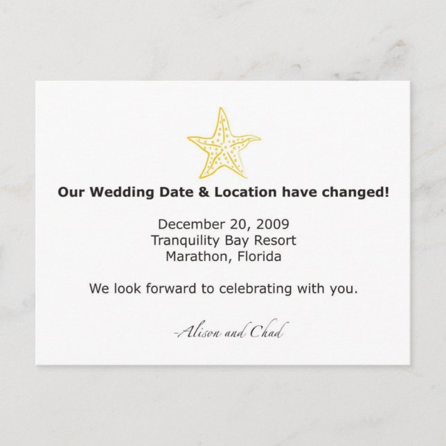 Alison- Date Change Announcement Postcard (Front)