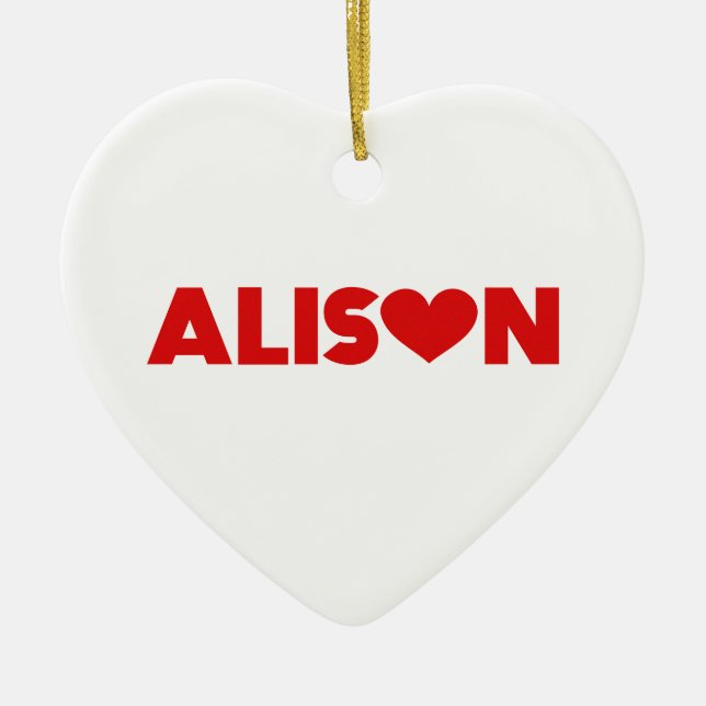 Alison Love Ceramic Tree Decoration (Front)