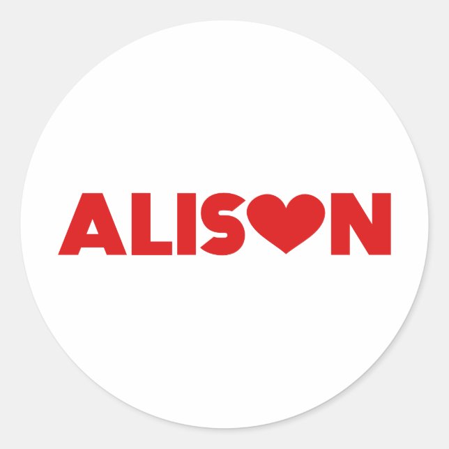 Alison Love Classic Round Sticker (Front)