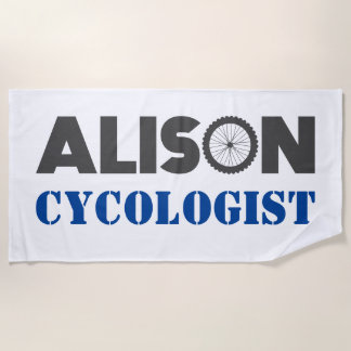 Alison Mountain Biker Beach Towel