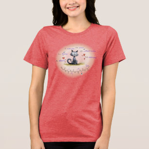 ALISON peptide - cat w/ custom text Tri-Blend Shirt