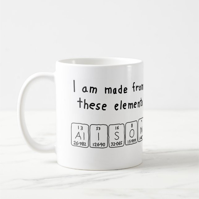 Alison periodic table name mug (Left)