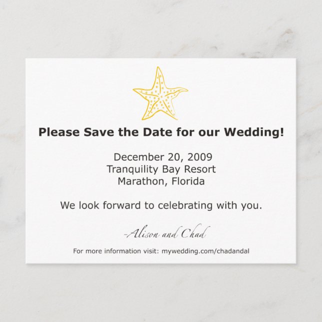 Alison- Save the Date Announcement Postcard (Front)