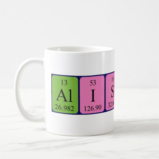 Alisson periodic table name mug (Left)