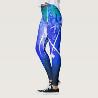 Alistra Cyber Punk Neon Rave Electric Blue Leggings
