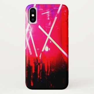 Alistra Cyber Punk Neon Rave Vivid Crimson Case-Mate iPhone Case