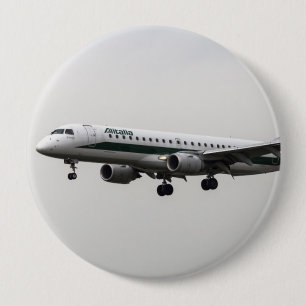 Alitalia Embraer 190 10 Cm Round Badge