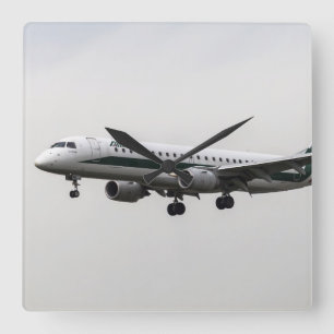 Alitalia Embraer 190 Square Wall Clock