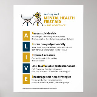 ALIVE Mental Health First Aid (Alt Design) Poster