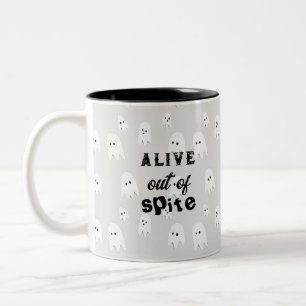 Alive out of Spite with cute ghosts Mug