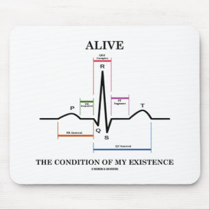 Alive The Condition Of My Existence (ECG/EKG) Mouse Mat