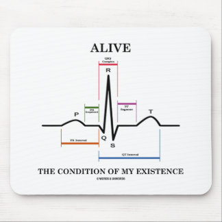 Alive The Condition Of My Existence (ECG/EKG) Mouse Mat