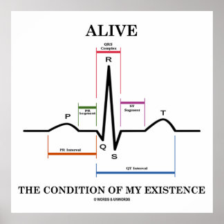 Alive The Condition Of My Existence (ECG/EKG) Poster