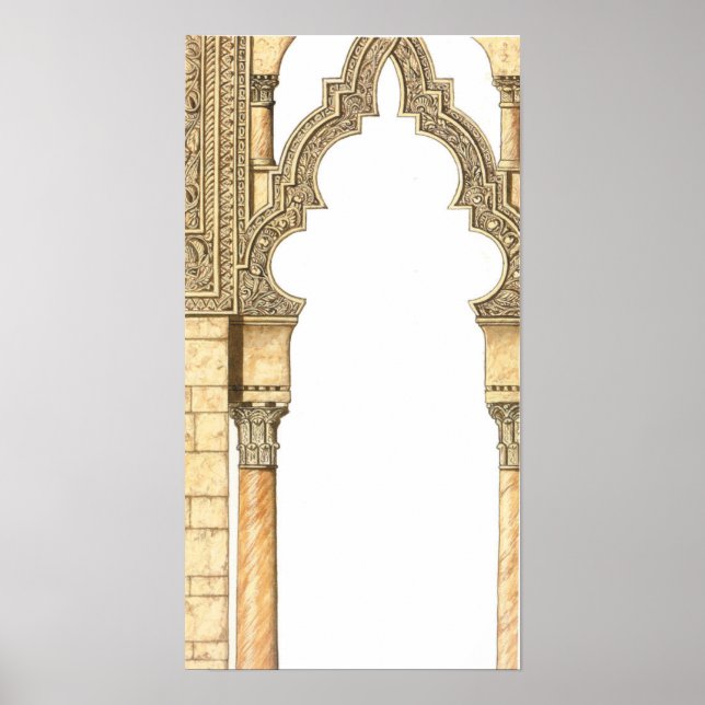 Aljafair. Islamic palace. Arches. Zaragoza Poster (Front)