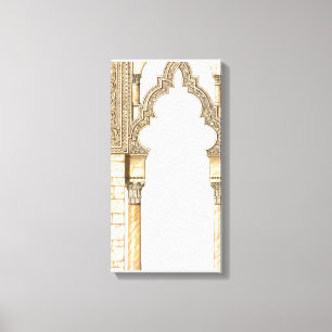 Aljaferia. Islamic palace. Arches. Zaragoza Canvas Print