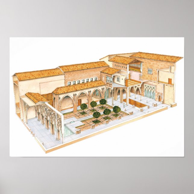 Aljaferia. Zaragoza Spain. Islamic palace. Poster (Front)