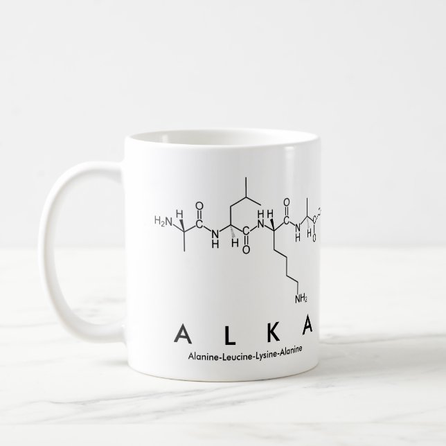 Alka peptide name mug (Left)