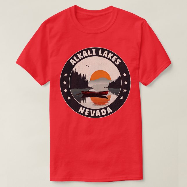 Alkali Lakes Nevada Sunset T-Shirt (Design Front)