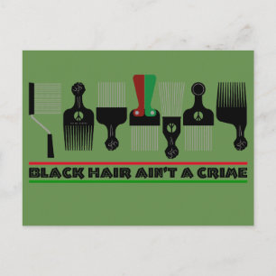 ALKEBULAN - BLACK HAIR AIN'T A CRIME v1B Postcard