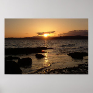 Alki Beach, Sunset Poster