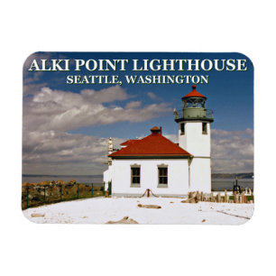 Alki Point Lighthouse, Seattle Washington Magnet