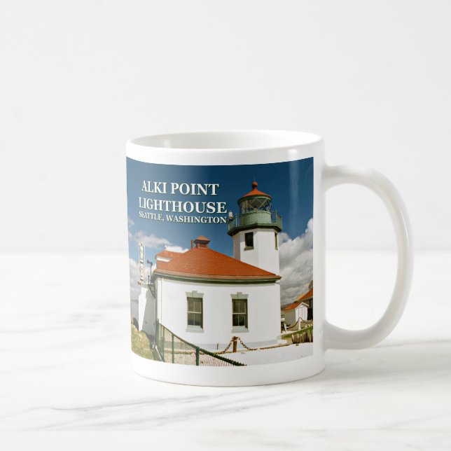 Alki Point Lighthouse, Seattle Washington Mug (Right)