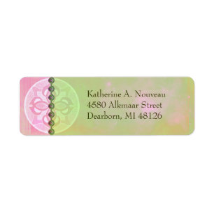 Alkmaar Nouveau in Pink & Green - Address Labels