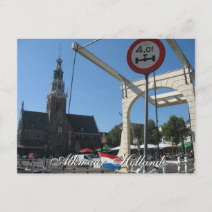 Alkmaar Weighing House Drawbridge Holland Postcard