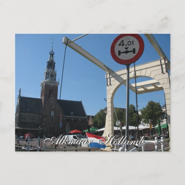 Alkmaar Weighing House Drawbridge Holland Postcard (Front)