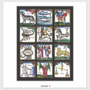 all 12 Zodiac Signs Birthday astrology symbols