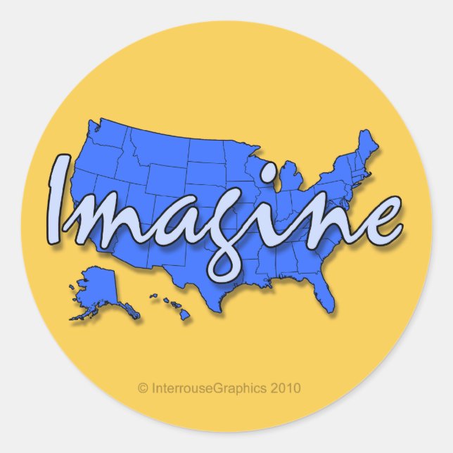 All 50 States Blue Stickers (Front)